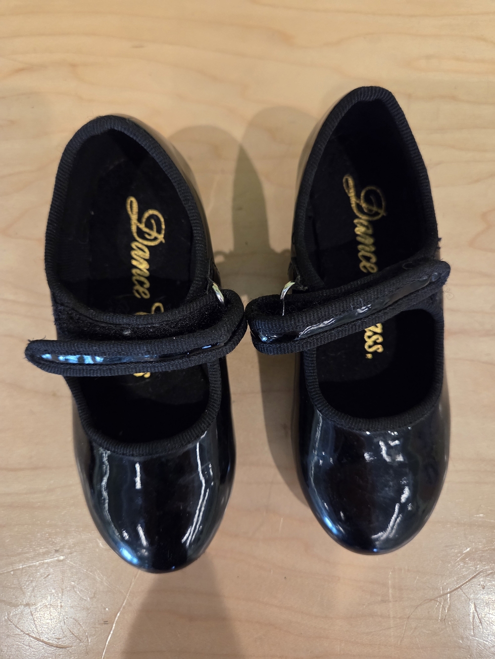 Dance Class Girls' Patent Mary Jane Tap Shoes in Black